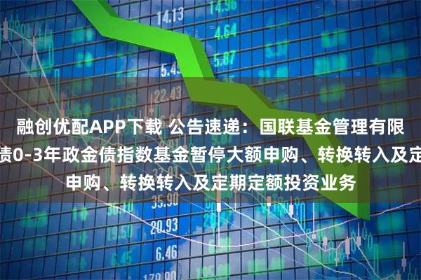 融创优配APP下载 公告速递：国联基金管理有限公司关于国联中债0-3年政金债指数基金暂停大额申购、转换转入及定期定额投资业务
