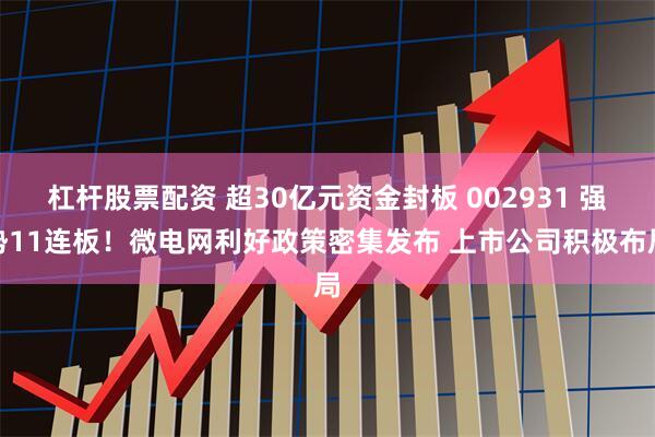 杠杆股票配资 超30亿元资金封板 002931 强势11连板！微电网利好政策密集发布 上市公司积极布局