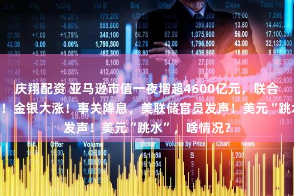 庆翔配资 亚马逊市值一夜增超4600亿元，联合健康跌超19%！金银大涨！事关降息，美联储官员发声！美元“跳水”，啥情况？